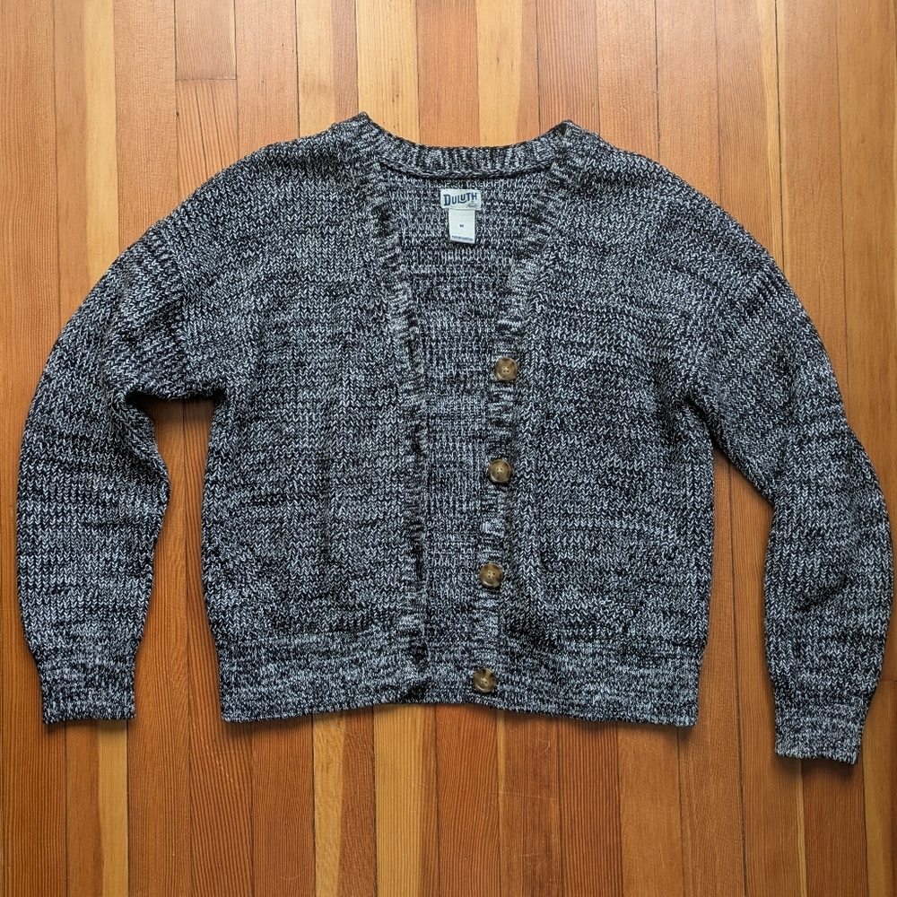 Heathered Gray Cardigan (M)